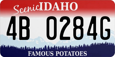 ID license plate 4B0284G