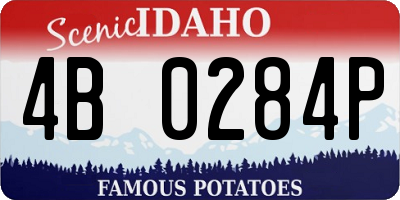 ID license plate 4B0284P