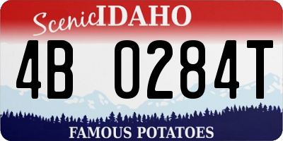 ID license plate 4B0284T