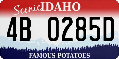 ID license plate 4B0285D