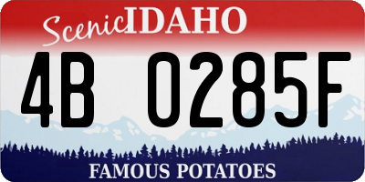 ID license plate 4B0285F