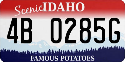 ID license plate 4B0285G