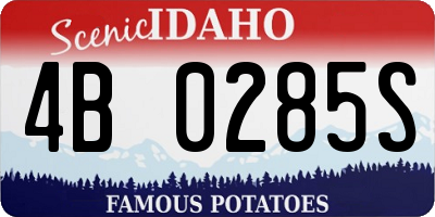 ID license plate 4B0285S