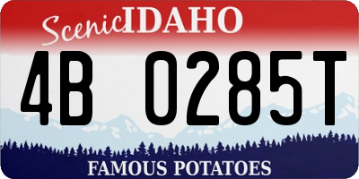 ID license plate 4B0285T