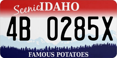 ID license plate 4B0285X