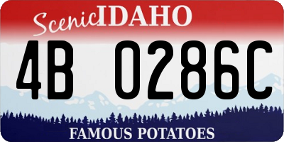 ID license plate 4B0286C