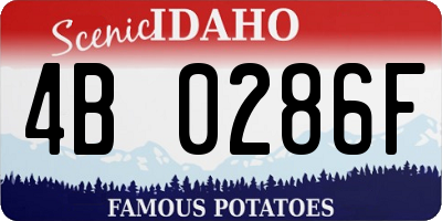 ID license plate 4B0286F