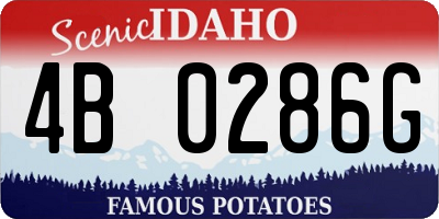 ID license plate 4B0286G