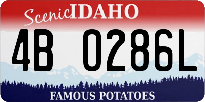 ID license plate 4B0286L