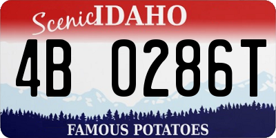 ID license plate 4B0286T
