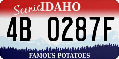 ID license plate 4B0287F