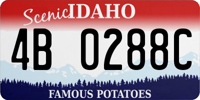 ID license plate 4B0288C