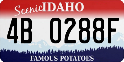 ID license plate 4B0288F