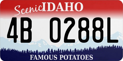 ID license plate 4B0288L