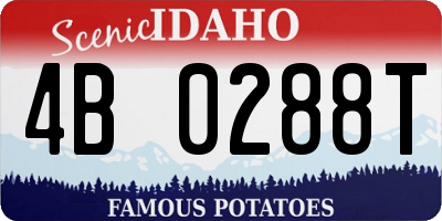 ID license plate 4B0288T