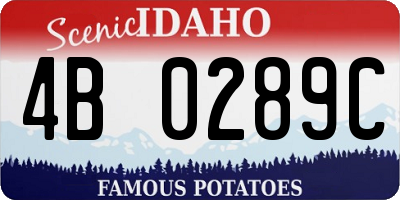 ID license plate 4B0289C