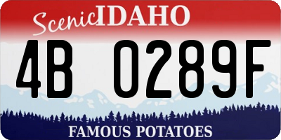 ID license plate 4B0289F