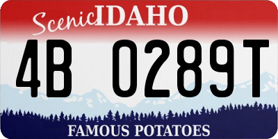 ID license plate 4B0289T