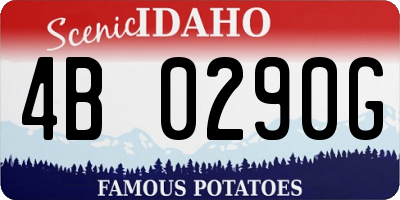 ID license plate 4B0290G