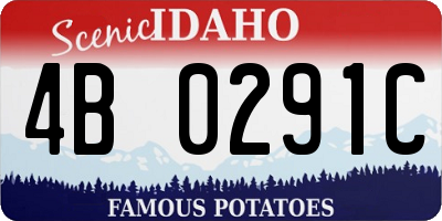 ID license plate 4B0291C