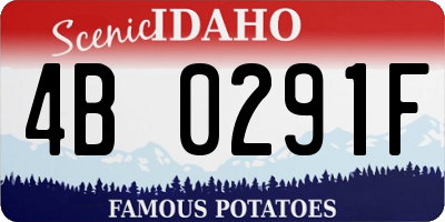 ID license plate 4B0291F