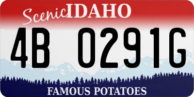 ID license plate 4B0291G