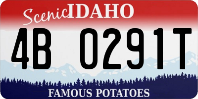 ID license plate 4B0291T