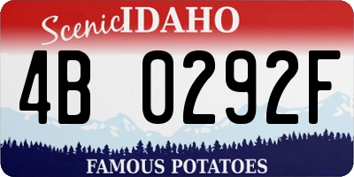 ID license plate 4B0292F