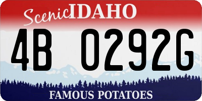 ID license plate 4B0292G