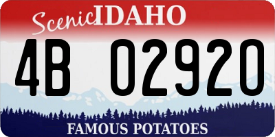 ID license plate 4B0292O