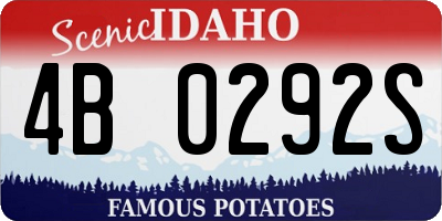 ID license plate 4B0292S