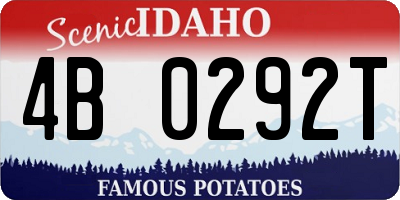 ID license plate 4B0292T