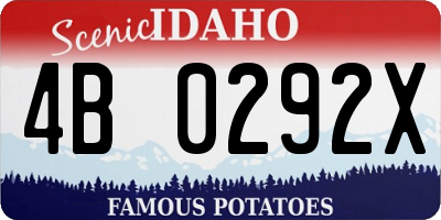 ID license plate 4B0292X