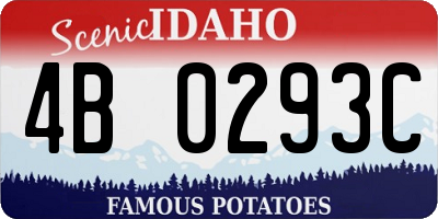 ID license plate 4B0293C