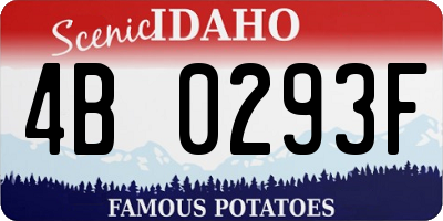 ID license plate 4B0293F