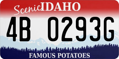 ID license plate 4B0293G