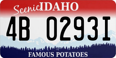 ID license plate 4B0293I