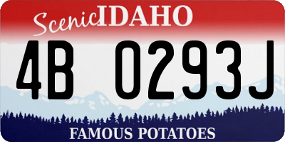ID license plate 4B0293J