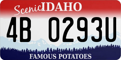 ID license plate 4B0293U
