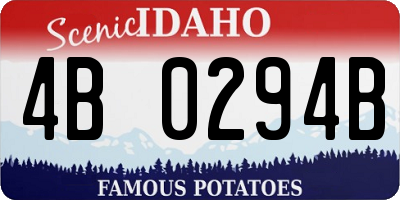 ID license plate 4B0294B