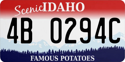ID license plate 4B0294C