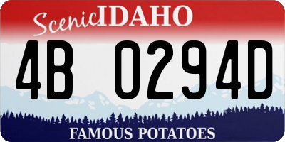 ID license plate 4B0294D