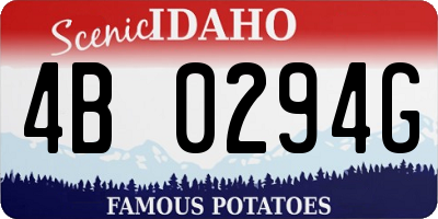 ID license plate 4B0294G