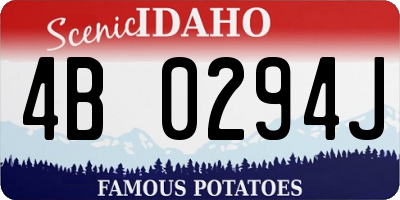 ID license plate 4B0294J