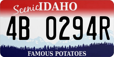 ID license plate 4B0294R