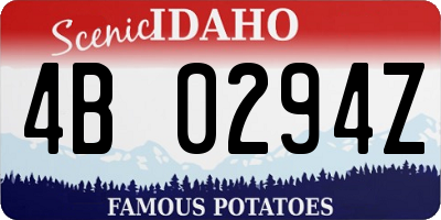 ID license plate 4B0294Z