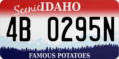ID license plate 4B0295N
