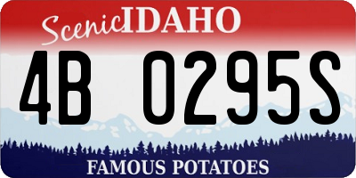 ID license plate 4B0295S
