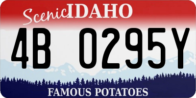 ID license plate 4B0295Y