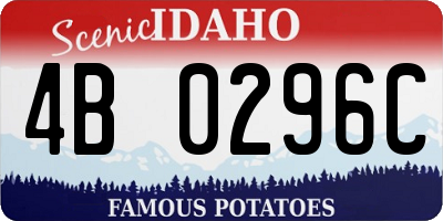 ID license plate 4B0296C